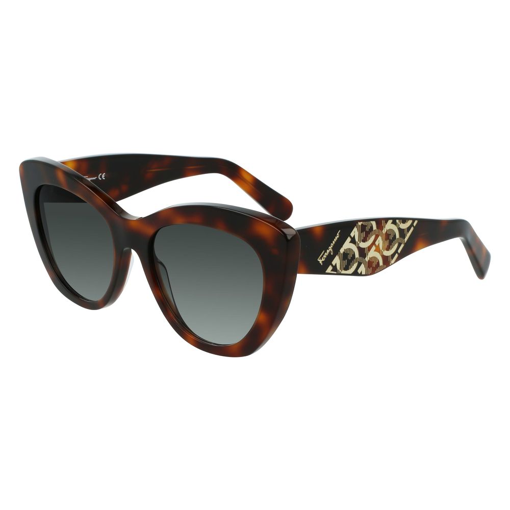 Salvatore Ferragamo - Brown Acetate Sunglasses