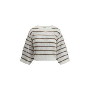 Sweater in perforated knit
