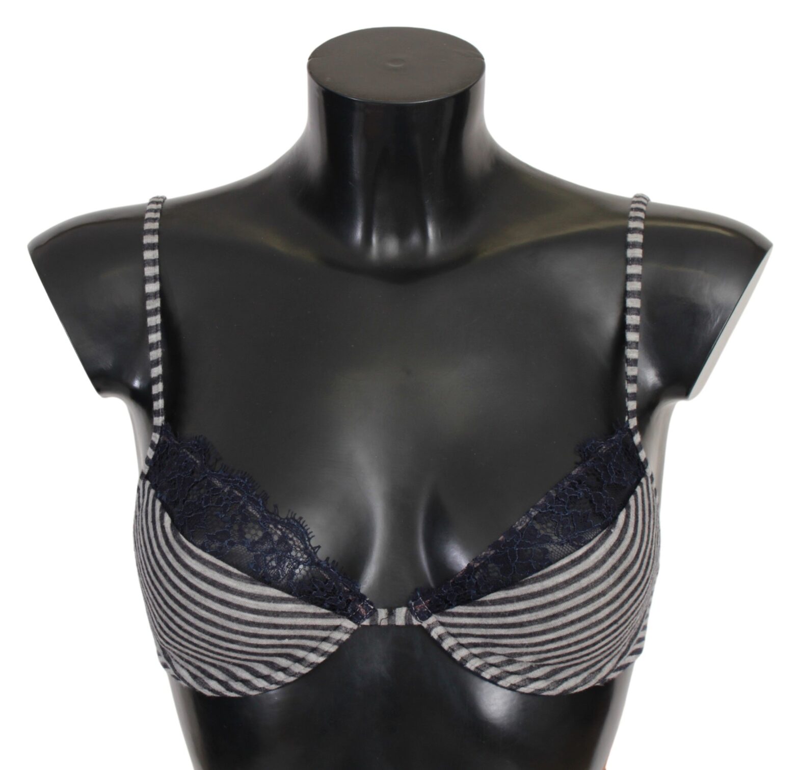 Ermanno Scervino - Blue Stripes Lace Reggiseno Bra Underwear