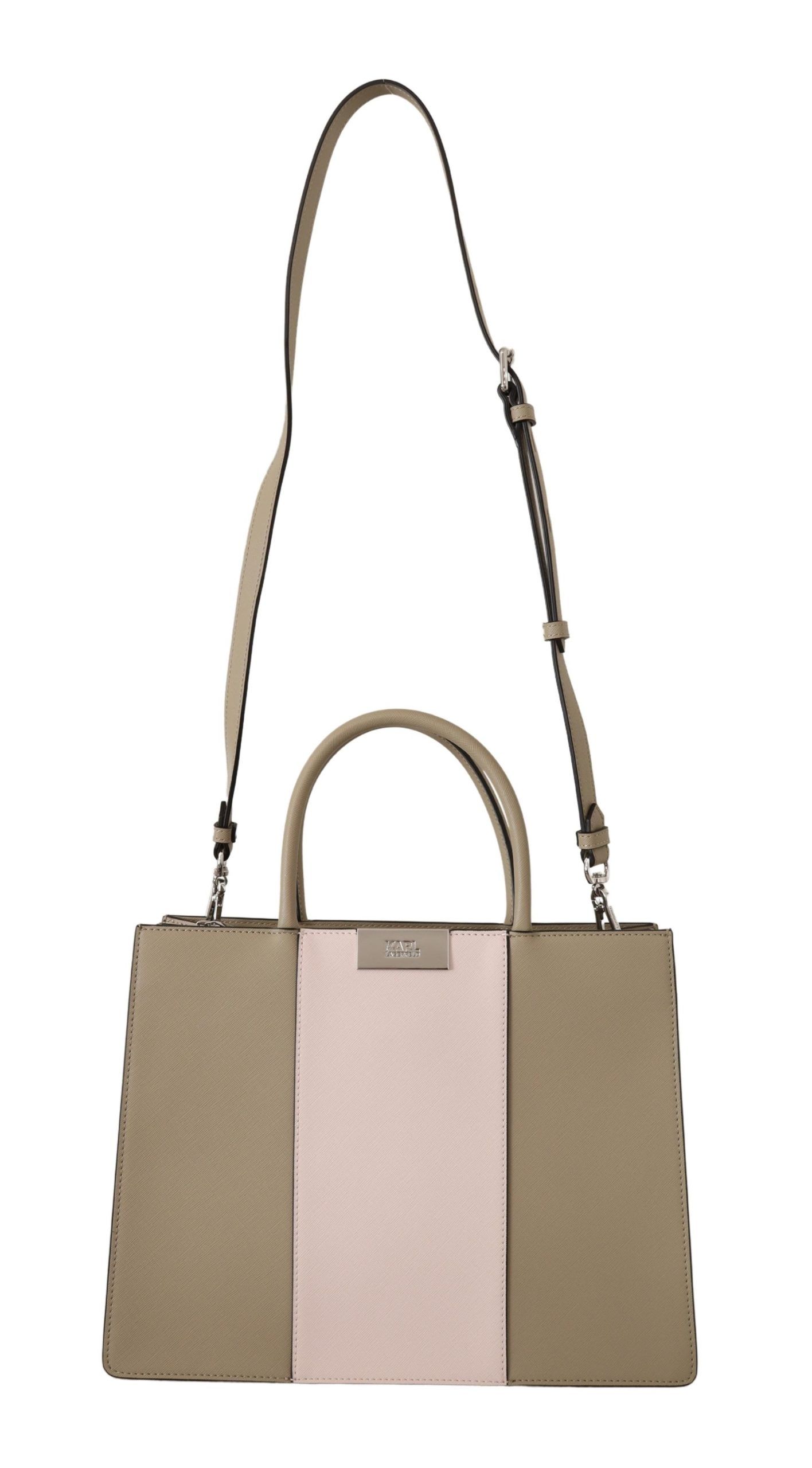 Karl Lagerfeld - Sage Green Polyurethane Tote Shoulder Bag