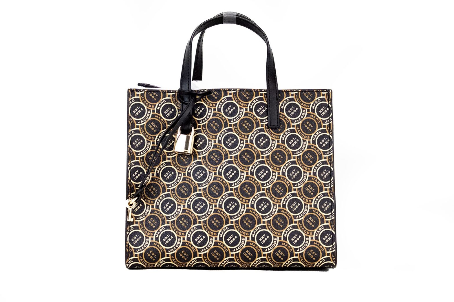Marc Jacobs - Mini Grind Signet Printed Leather Crossbody Tote Handbag Purse