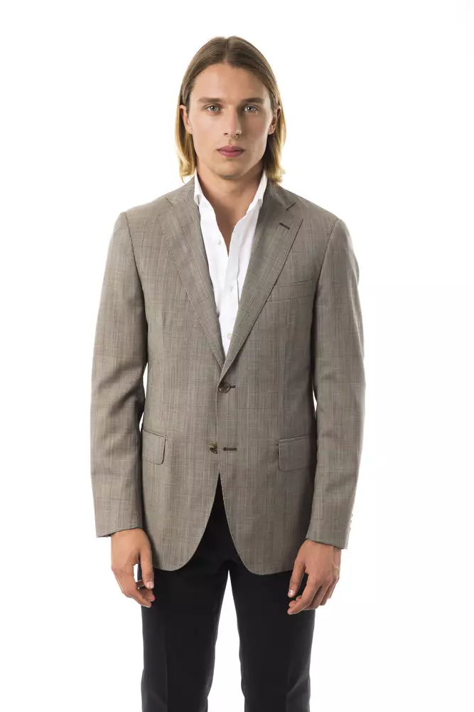 Uominitaliani - Gray Wool Men’s Blazer