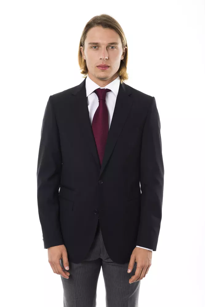 Uominitaliani - Black Wool Men’s Blazer