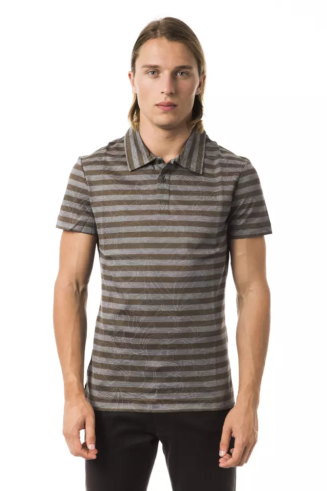 BYBLOS - Gray Cotton Men Polo Shirt