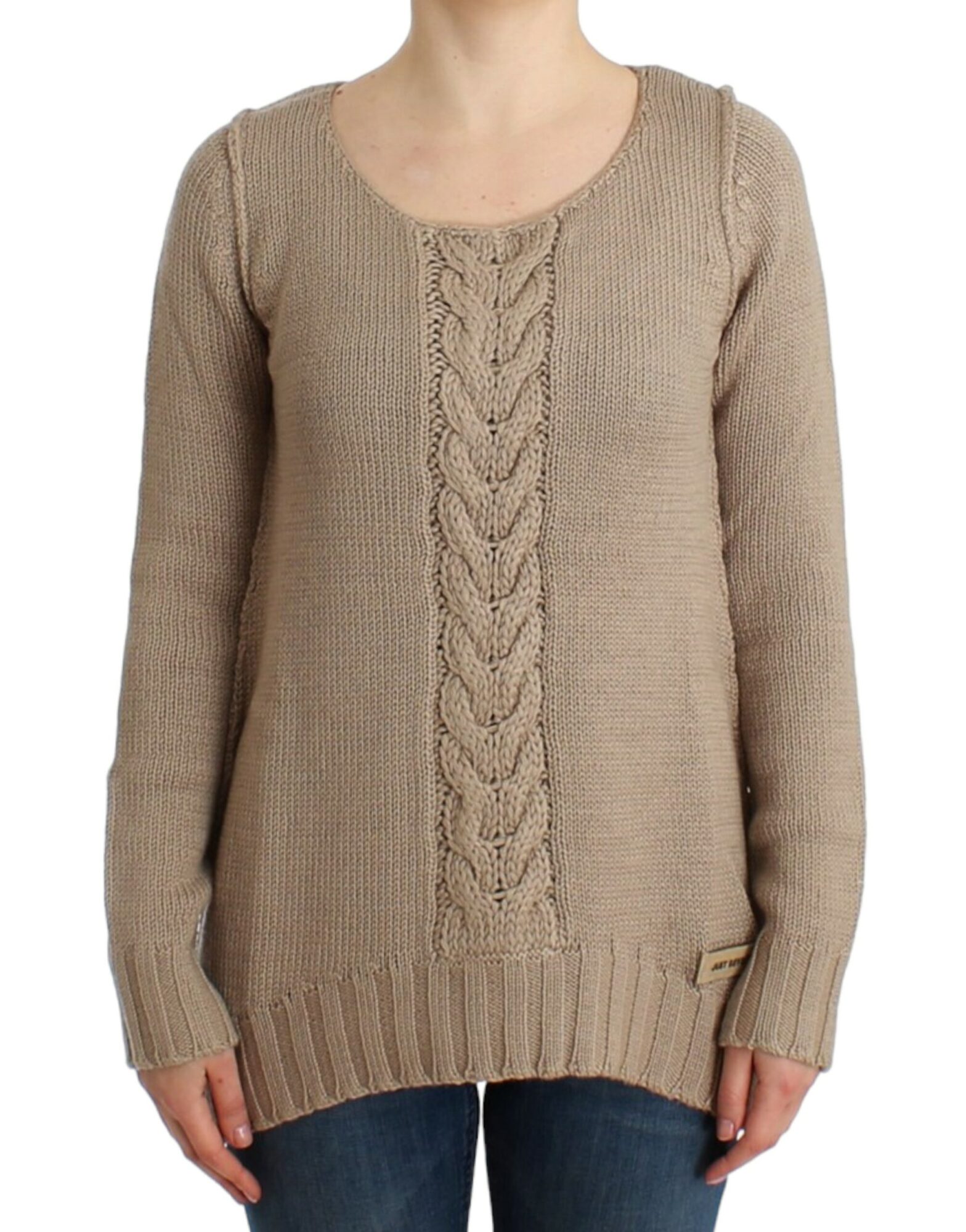 Cavalli - Beige knitted wool sweater