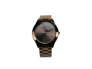 Slim Runway Brown Stainless Steel Watch MK3418