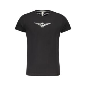 "Black Cotton Men T-Shirt"