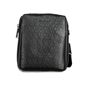 Black Polyurethane Men Shoulder Bag