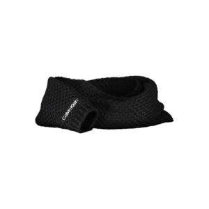 Black Alpaca Wool Scarf