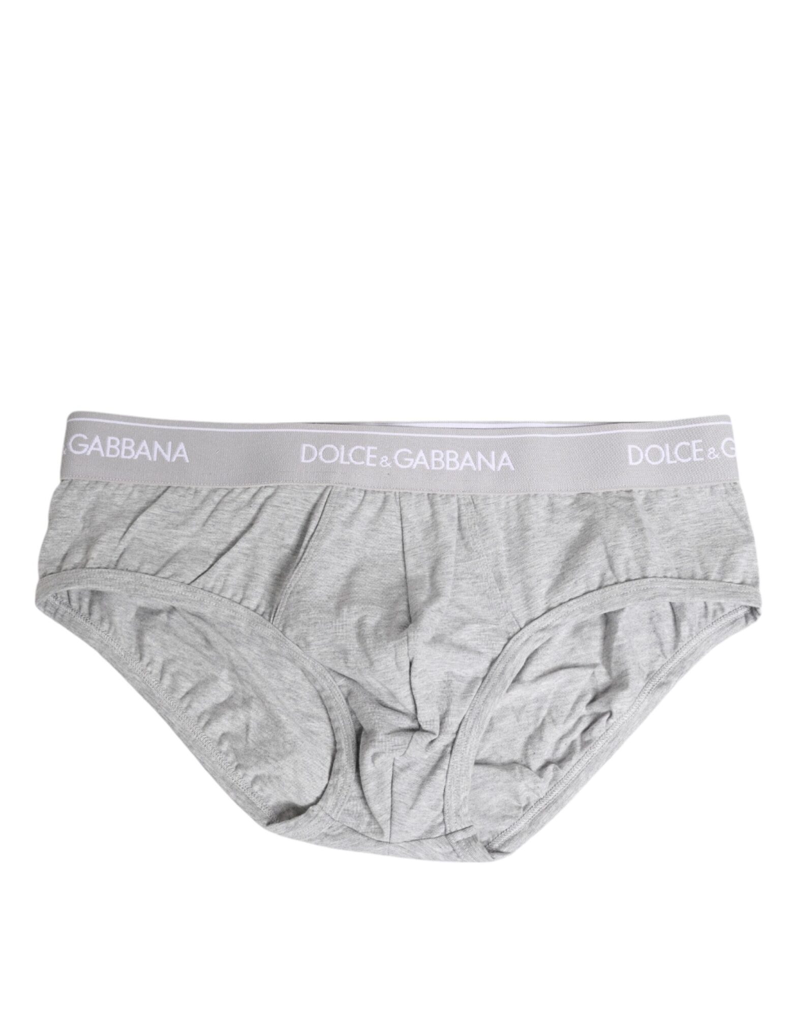 Dolce & Gabbana - Gray Cotton Stretch Regular Brief Underwear