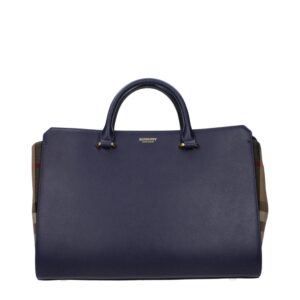 Blue Leather Handbag