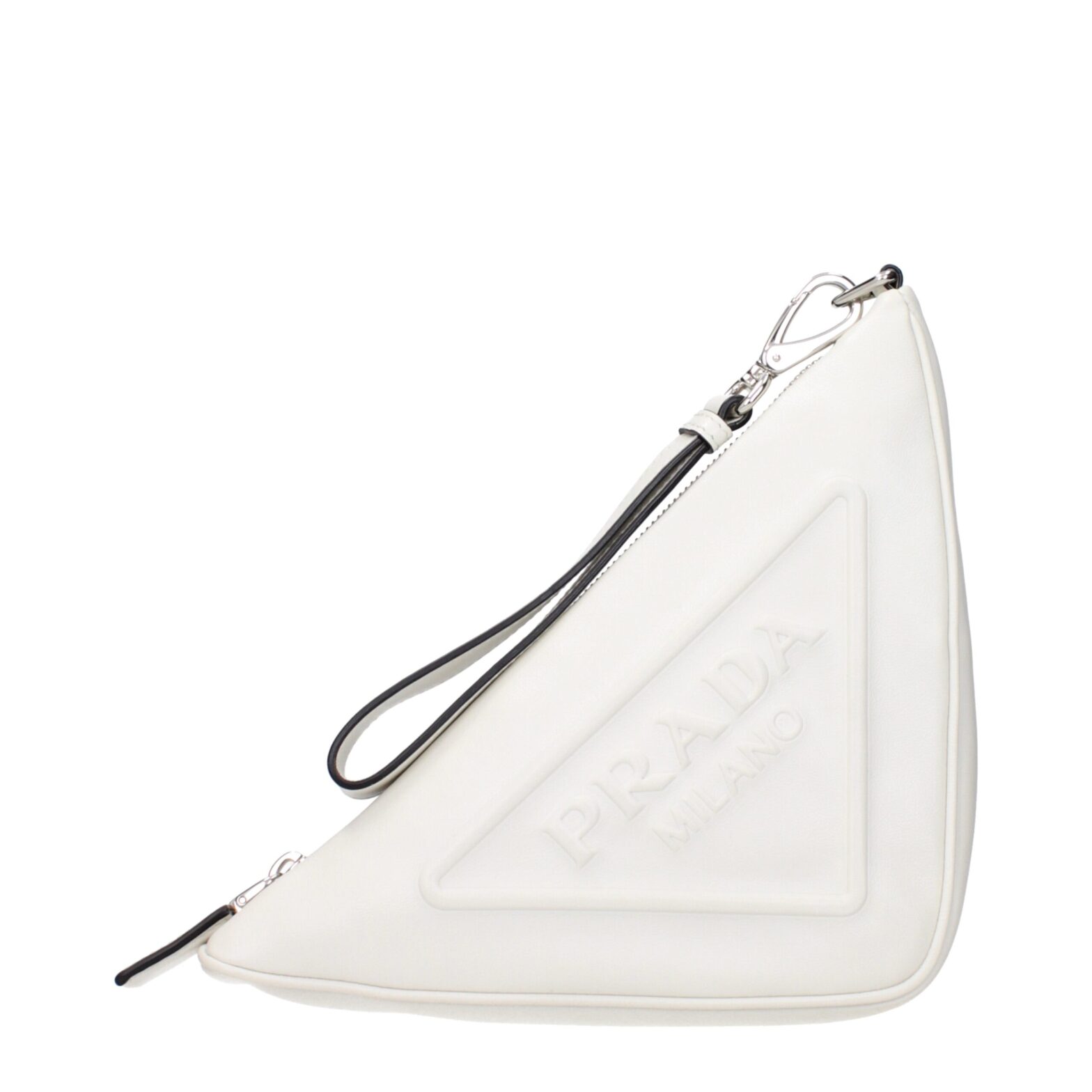 Prada - White Leather Clutch Bags