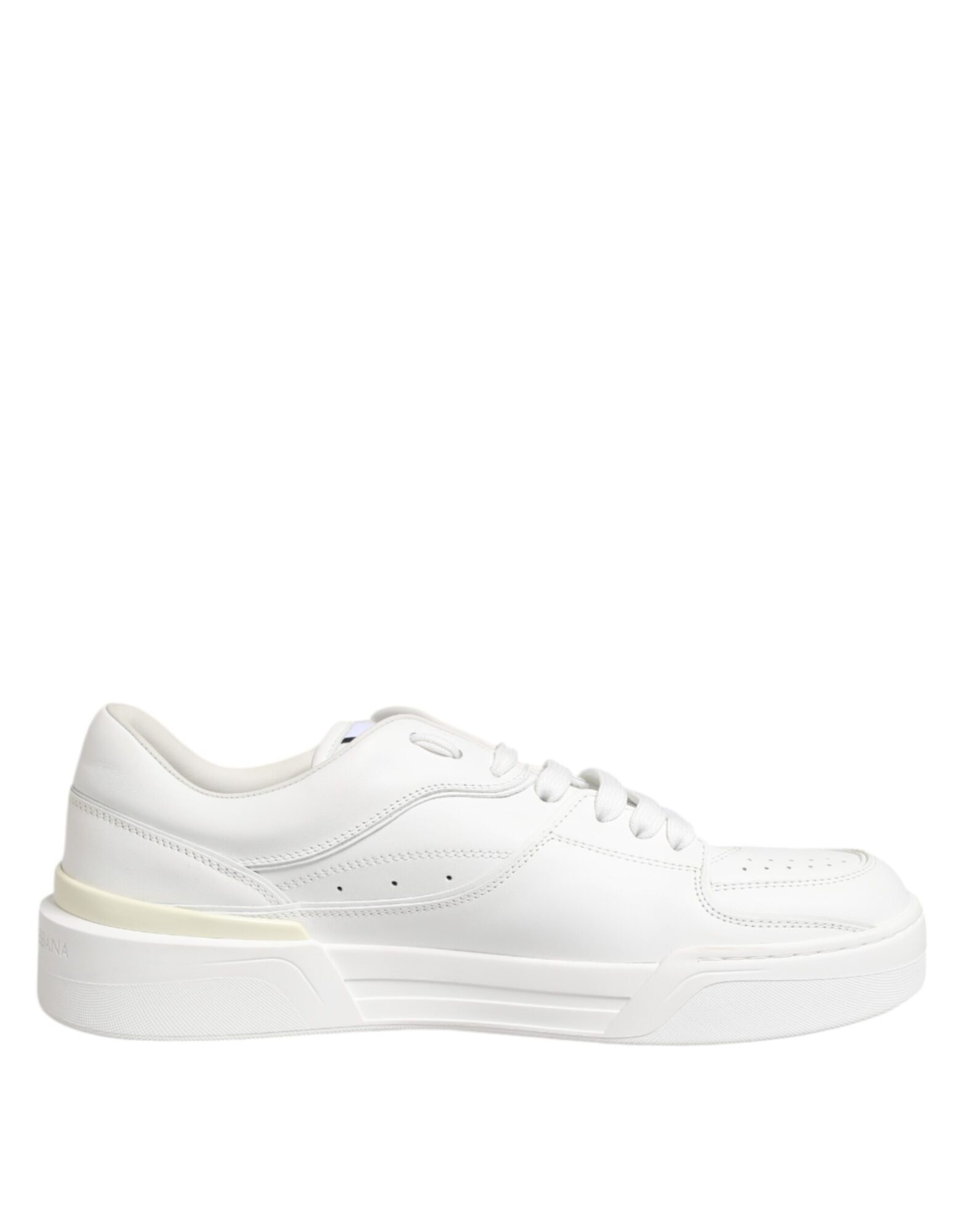 Dolce & Gabbana - White Miami Leather Low Top Sneakers Shoes