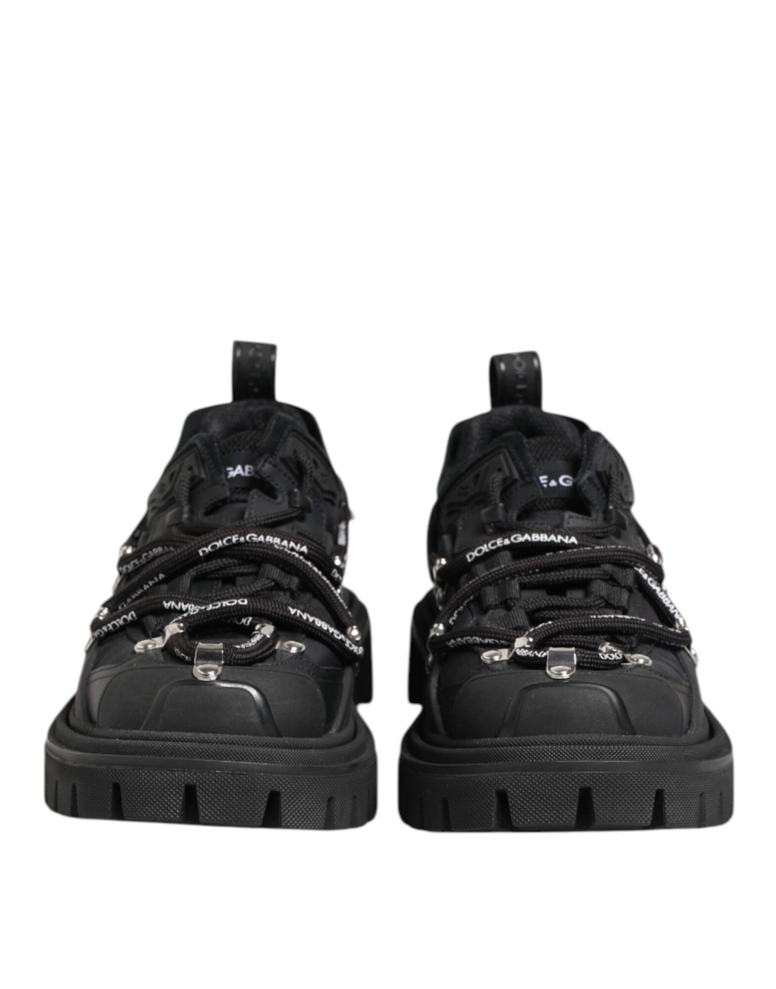 Dolce & Gabbana - Black Low Top Lace Up Trekking Sneakers Shoes