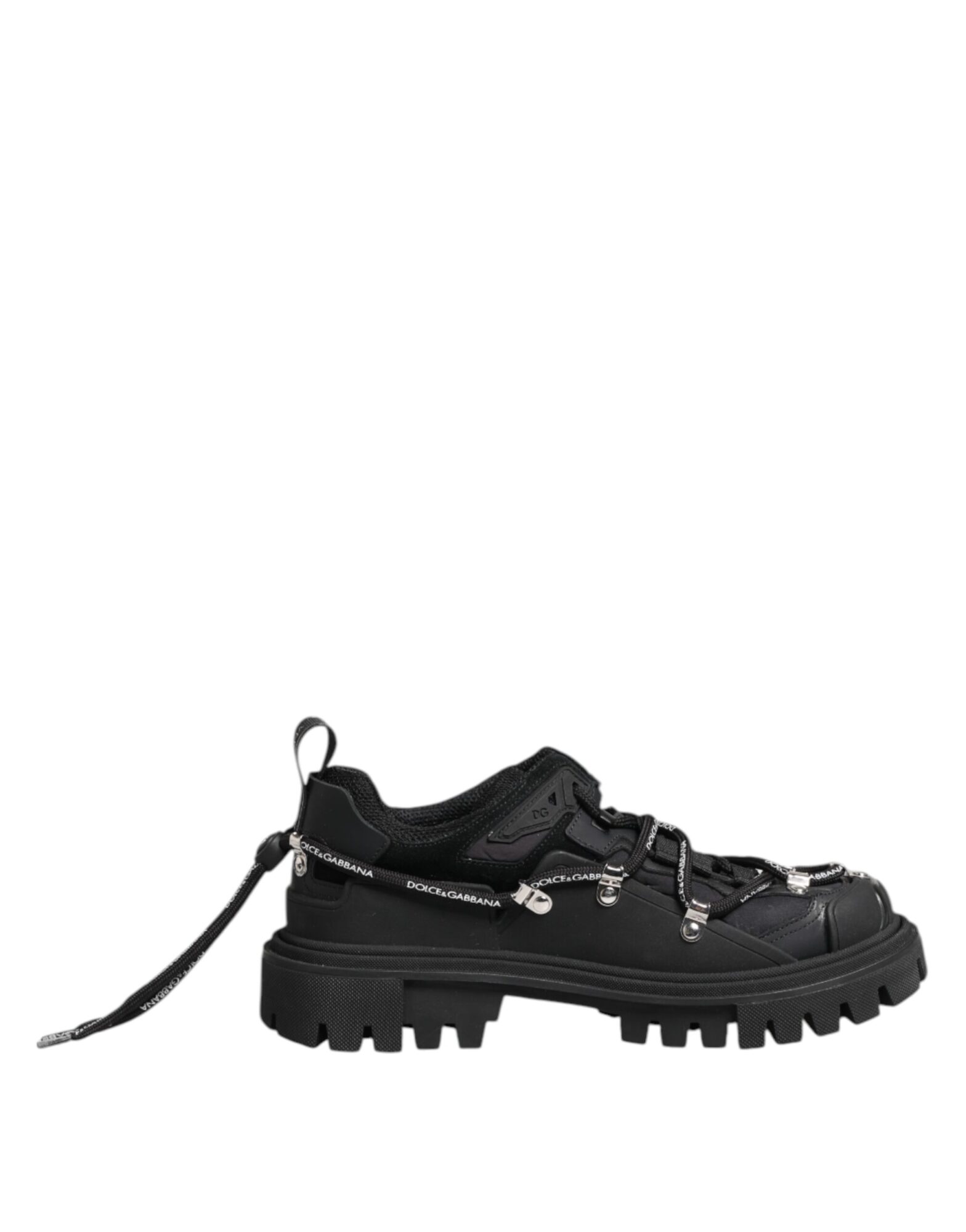 Dolce & Gabbana - Black Low Top Lace Up Trekking Sneakers Shoes