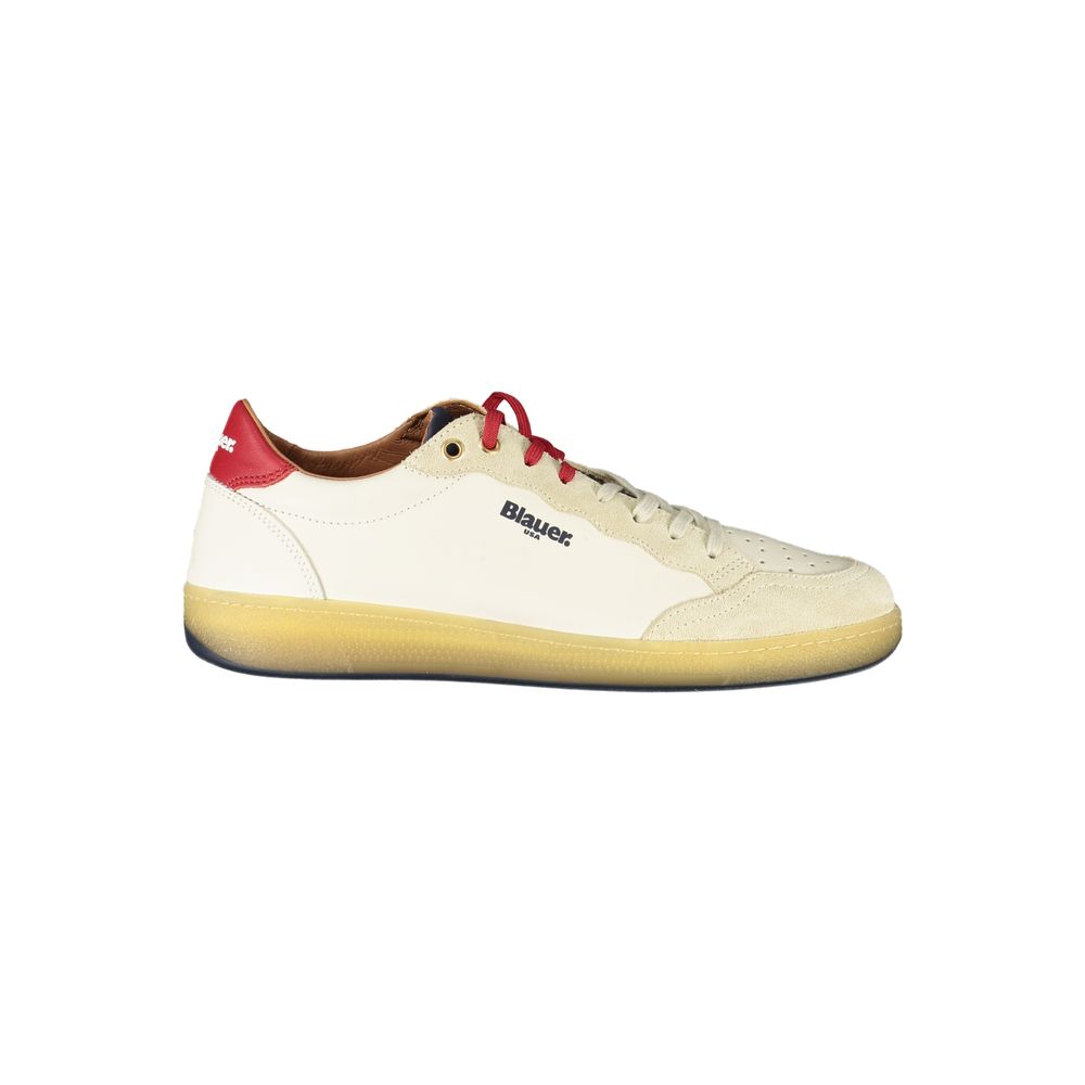 Blauer - White Leather Men Sneaker