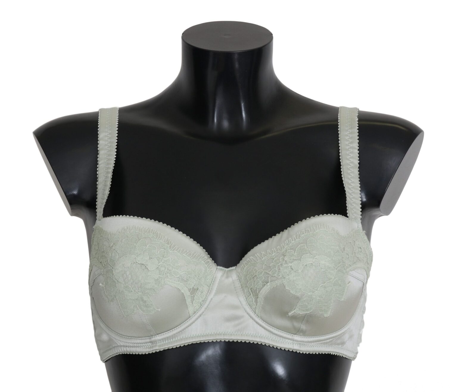 Dolce & Gabbana - Green Balconcino Bra Floral Lace Underwear