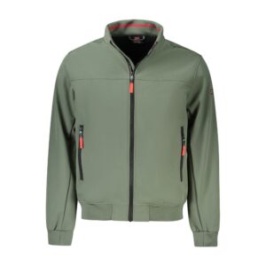 Green Polyester Men Jacket