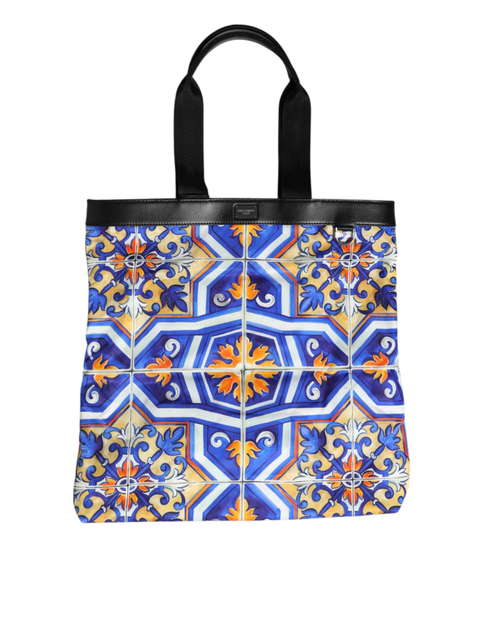 Dolce & Gabbana - Multicolor Maiolica Print Tote Shoulder Strap Bag
