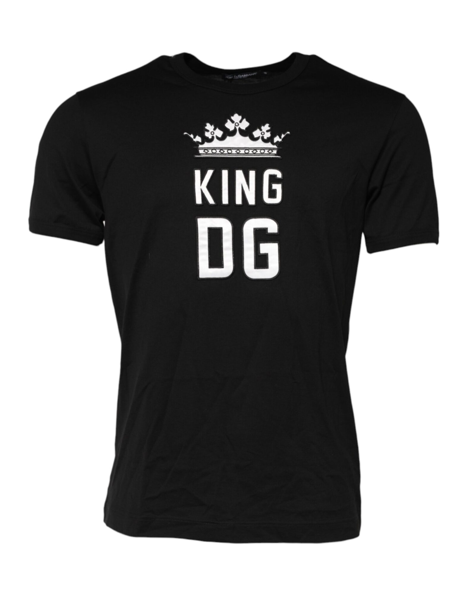 Dolce & Gabbana - Black DG King Crown Cotton Crew Neck T-shirt