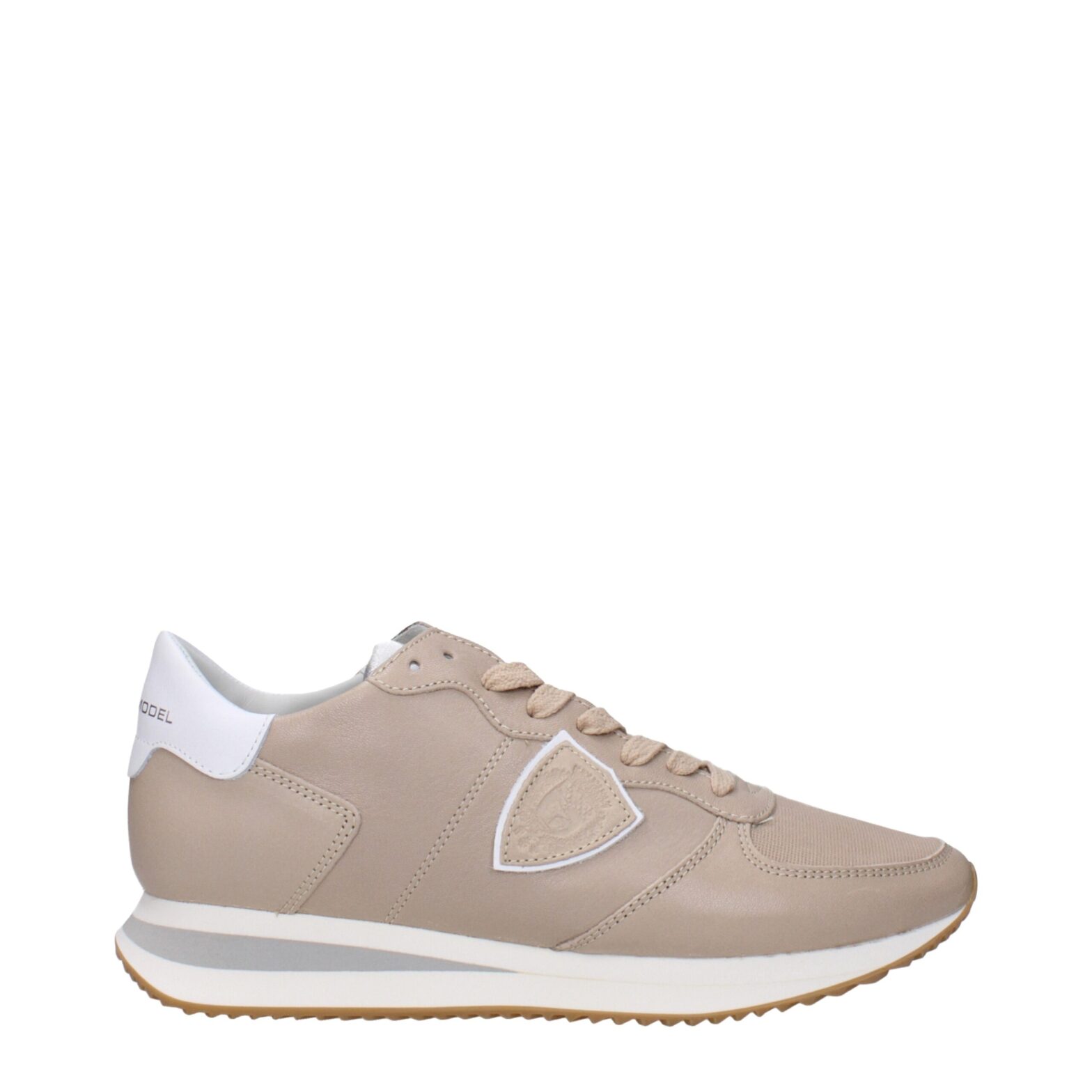 Philippe Model - Beige Leather Low Tops