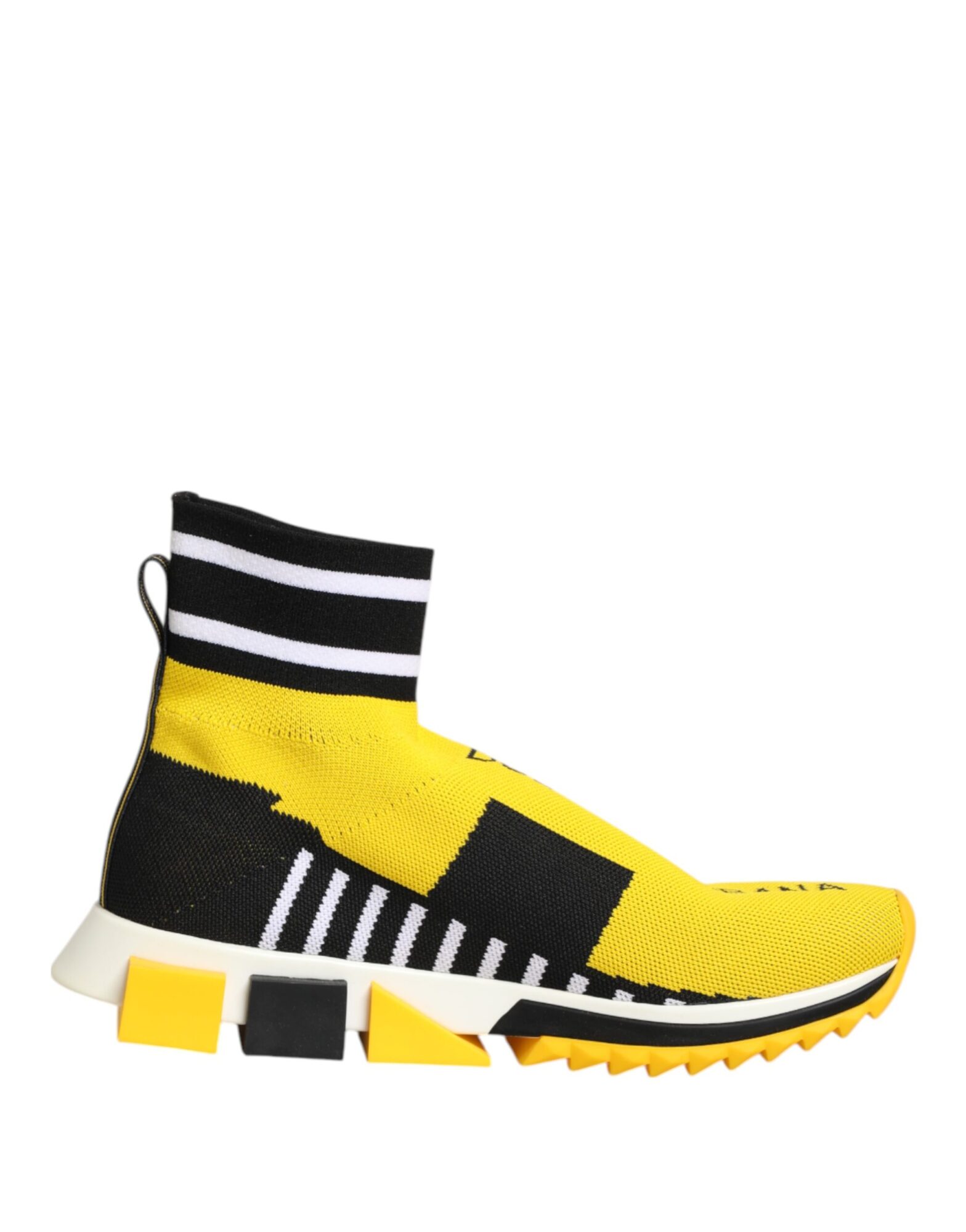 Dolce & Gabbana - Yellow Black Sorrento Socks Sneakers Shoes