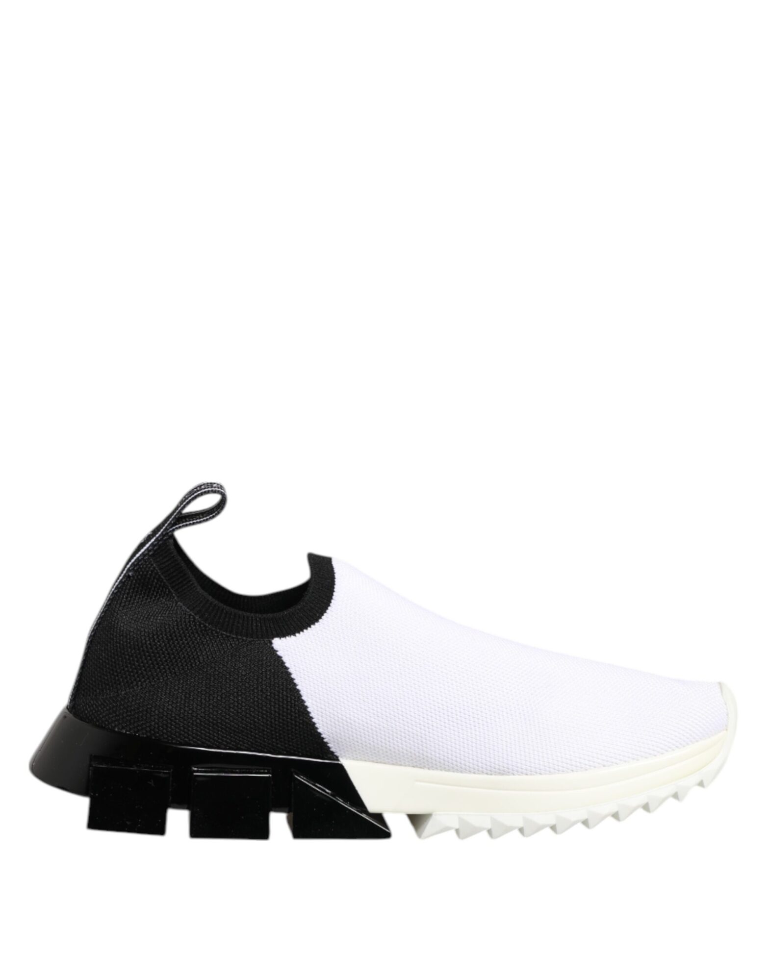 Dolce & Gabbana - White Black Low Top Sorrento Sneakers Shoes