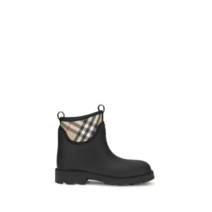Black Rubber Ankle Boots