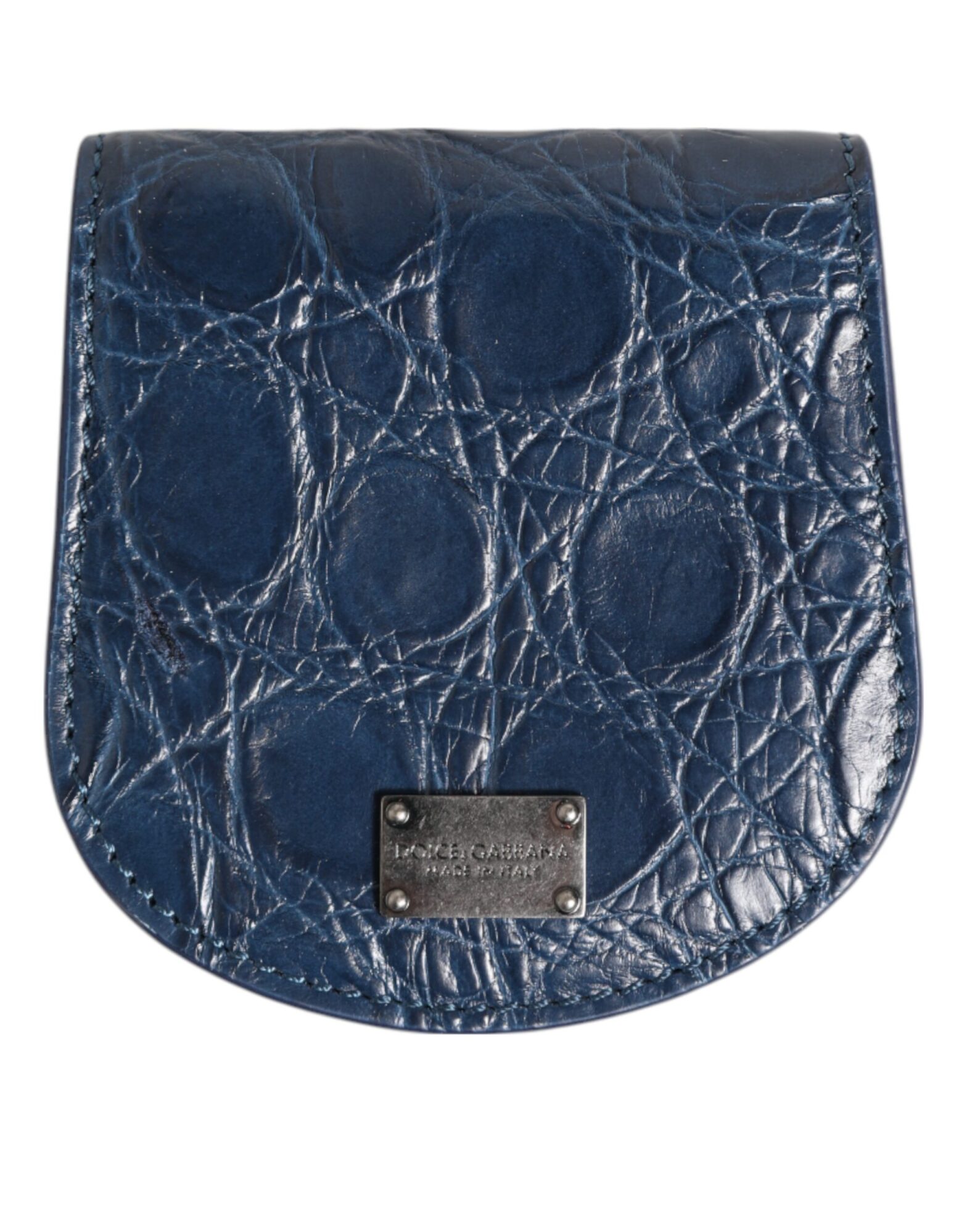 Dolce & Gabbana - Blue Exotic Skin Coin Condom Case Holder Pocket Wallet