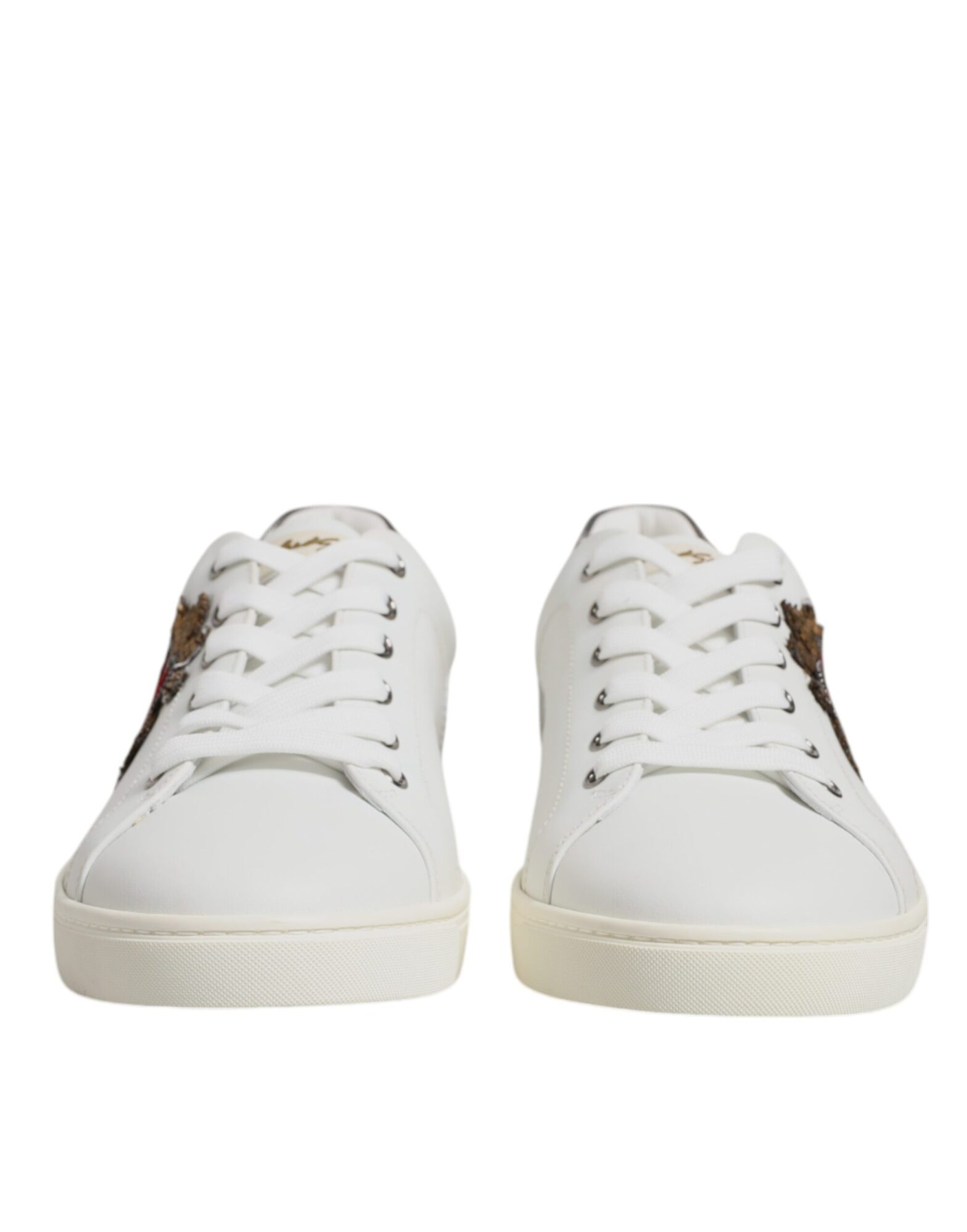Dolce & Gabbana - White Sacred Heart Men Low Top Sneakers Shoes