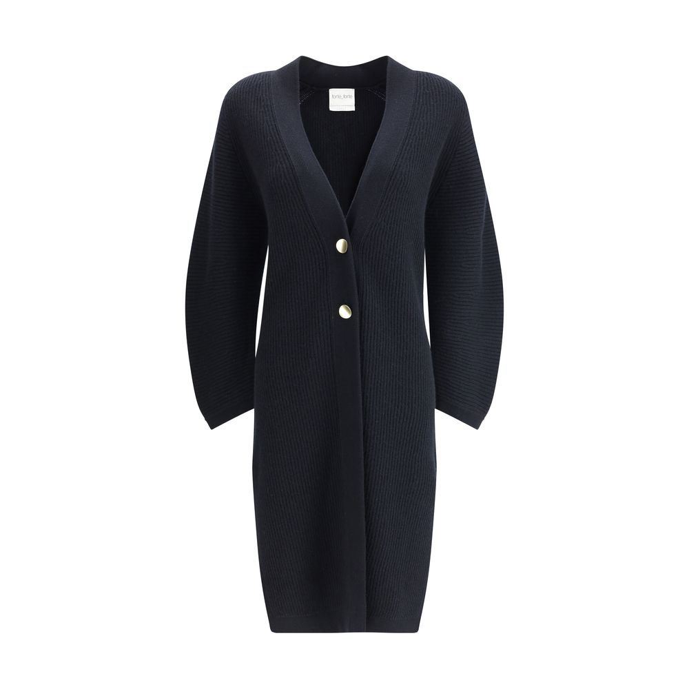 Forte_Forte - Long ribbed cashmere Cardigan