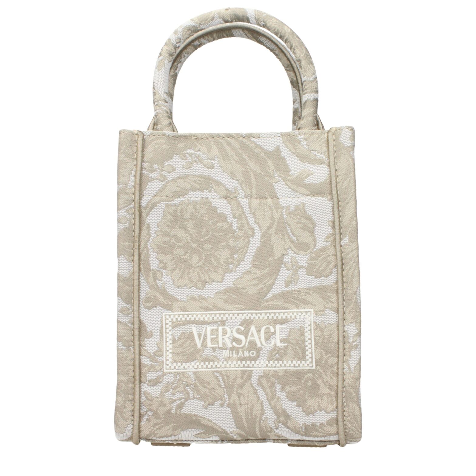 Versace - Beige Fabric Handbags