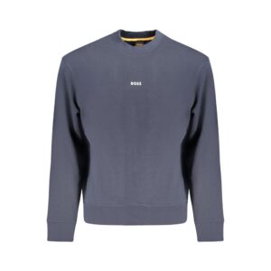 Blue Cotton Men Sweater