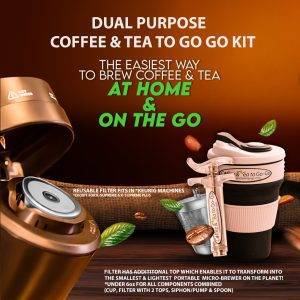 Coffee & Tea to Go Go – Dual Purpose: Home & Portable Brewing Kit