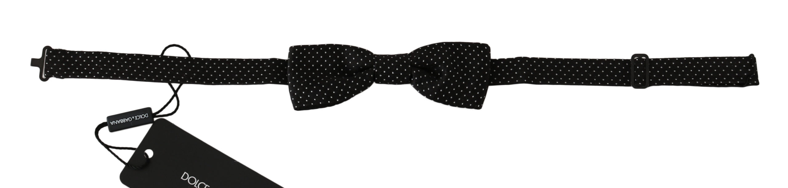 Dolce & Gabbana - Black Polka Dots Silk Adjustable Neck Papillon Men Bow Tie