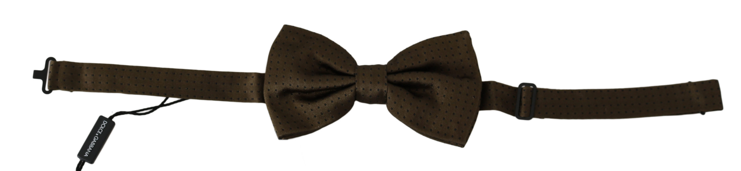 Dolce & Gabbana - Brown Polka Dots Silk Adjustable Neck Papillon Men Bow Tie