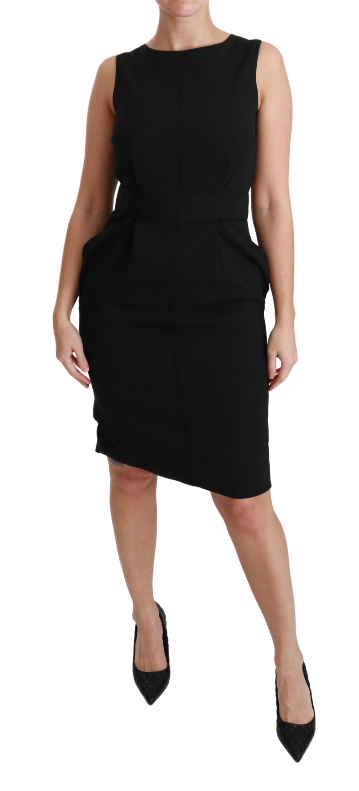 Dolce & Gabbana - Black Sheath Stretch Formal Dress