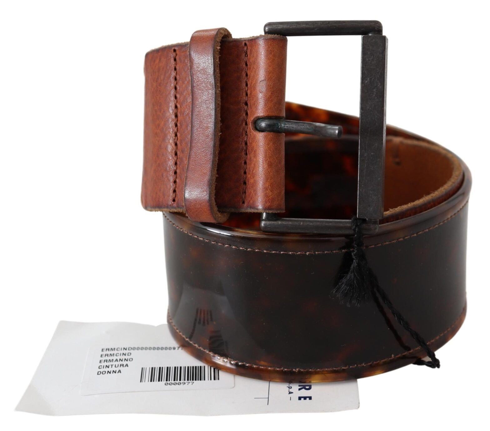 Ermanno Scervino - Dark Brown Leather Wide Buckle Belt