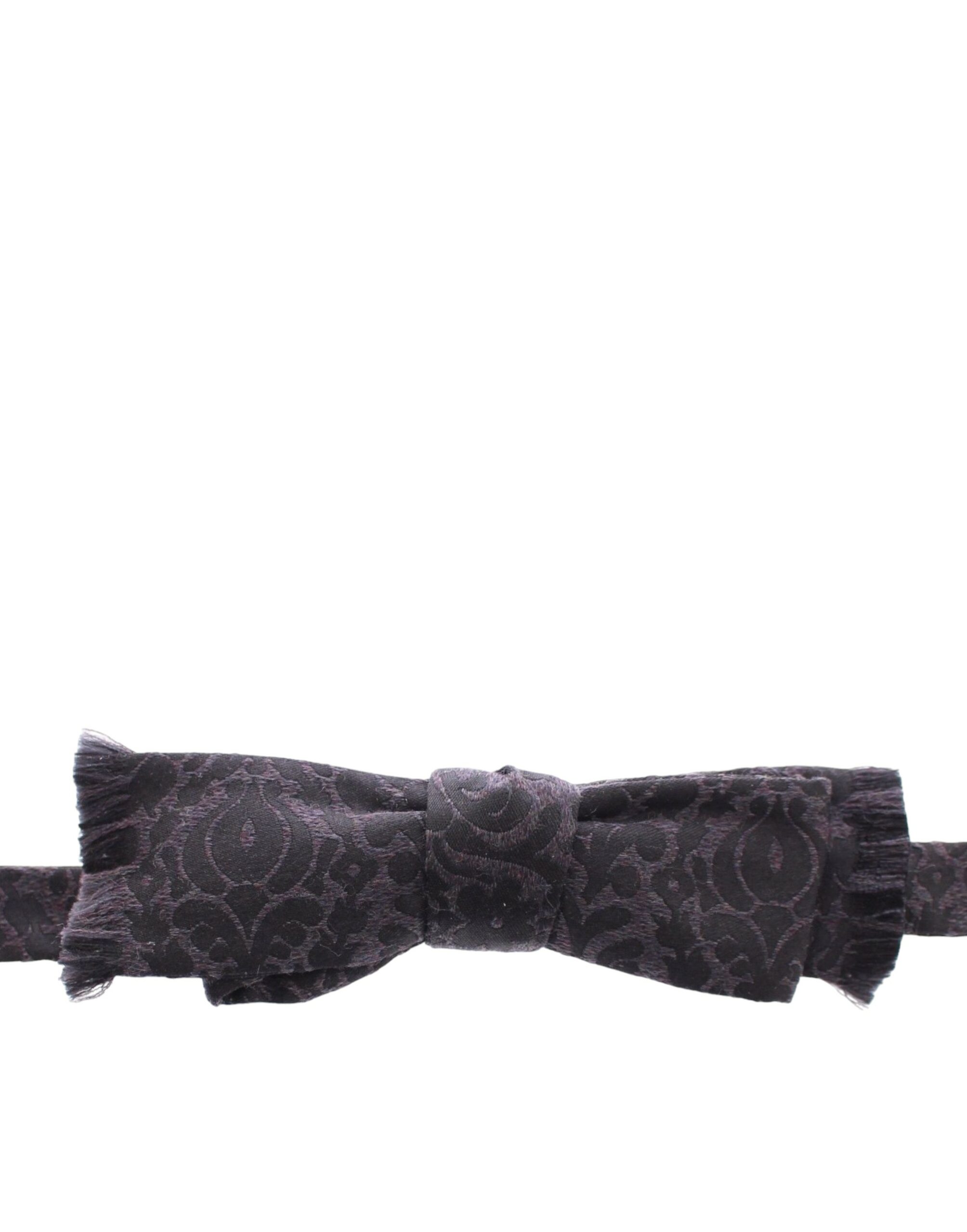 Dolce & Gabbana - Gray Black Wool Silk Bow Tie