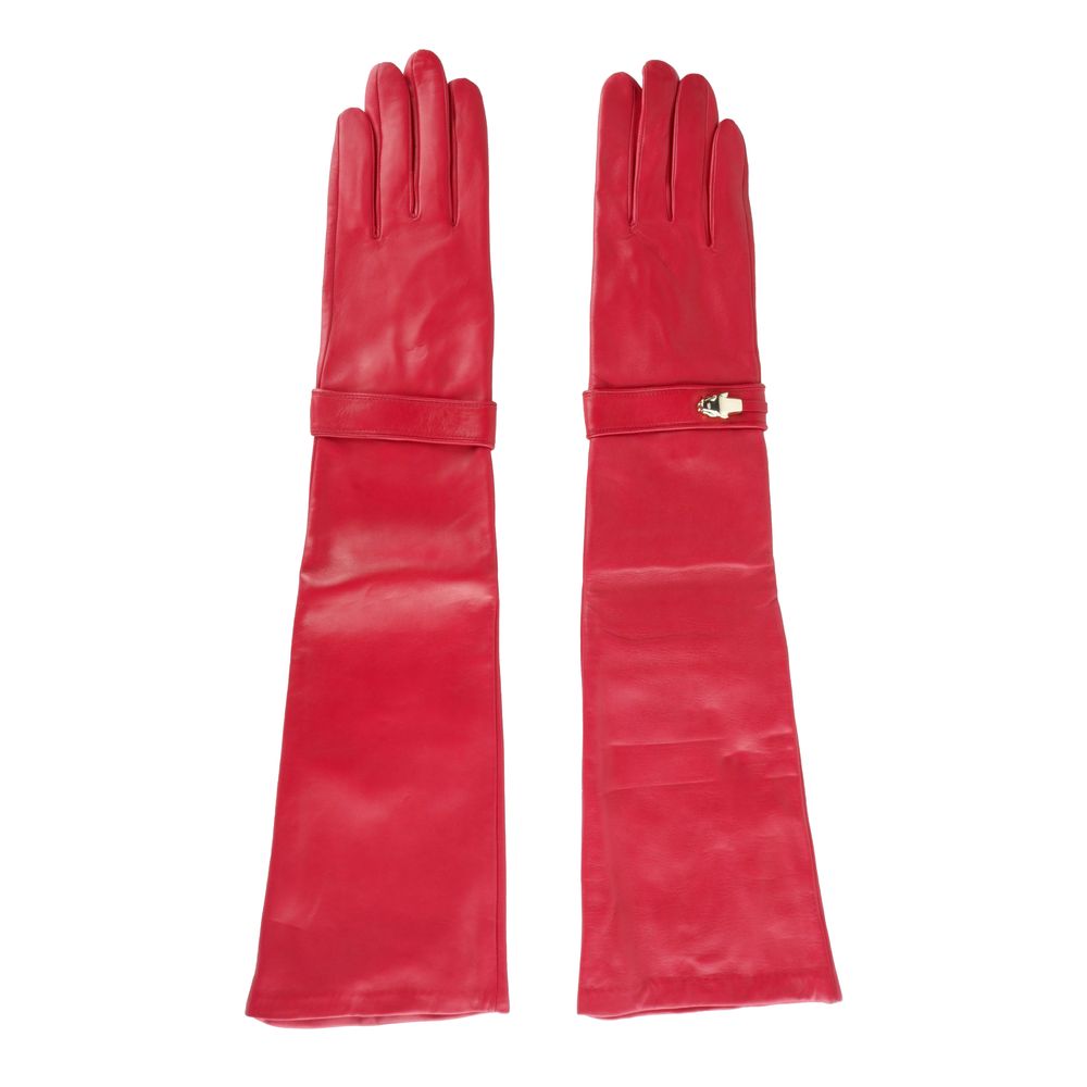 Cavalli Class - Red Lambskin Women Glove