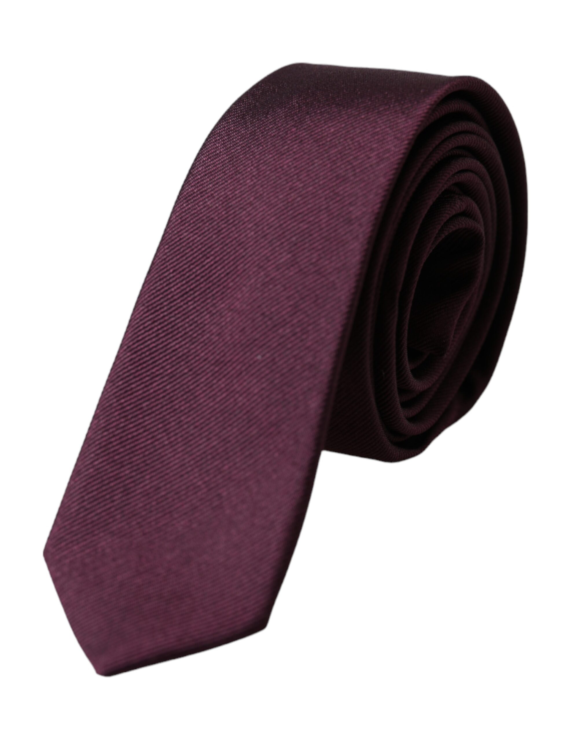 Dolce & Gabbana - Bordeaux Solid 100% Silk Adjustable Men Tie