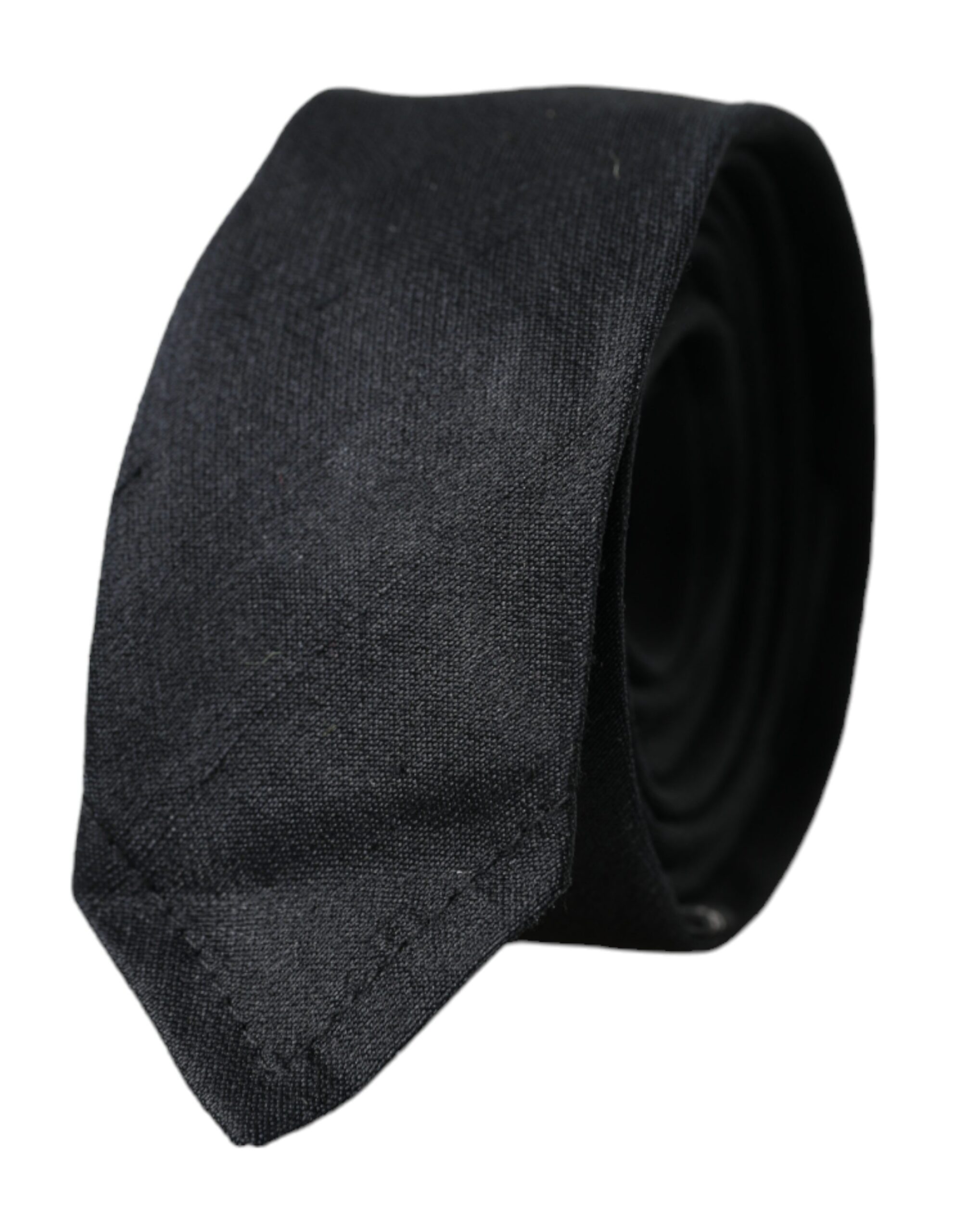 Dolce & Gabbana - Black Solid 100% Silk Adjustable Tie