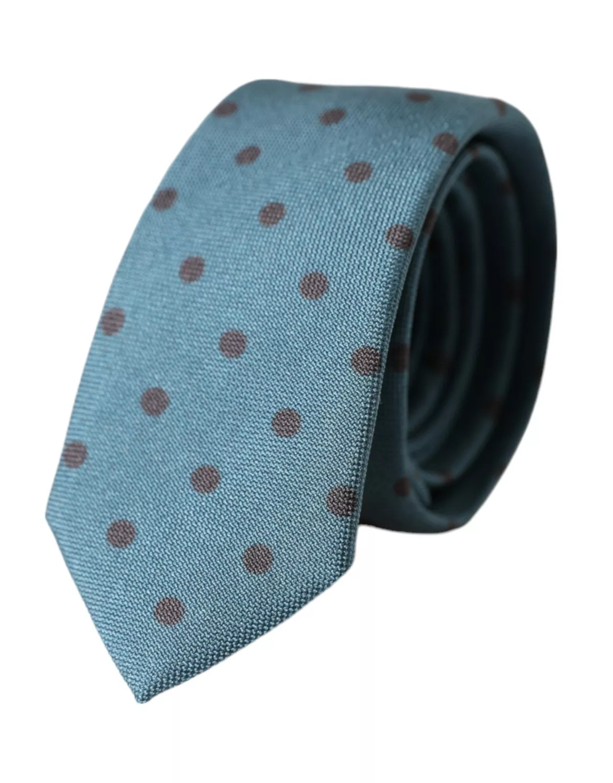 Dolce & Gabbana - Green Black Polka Dot Silk Adjustable Men Tie