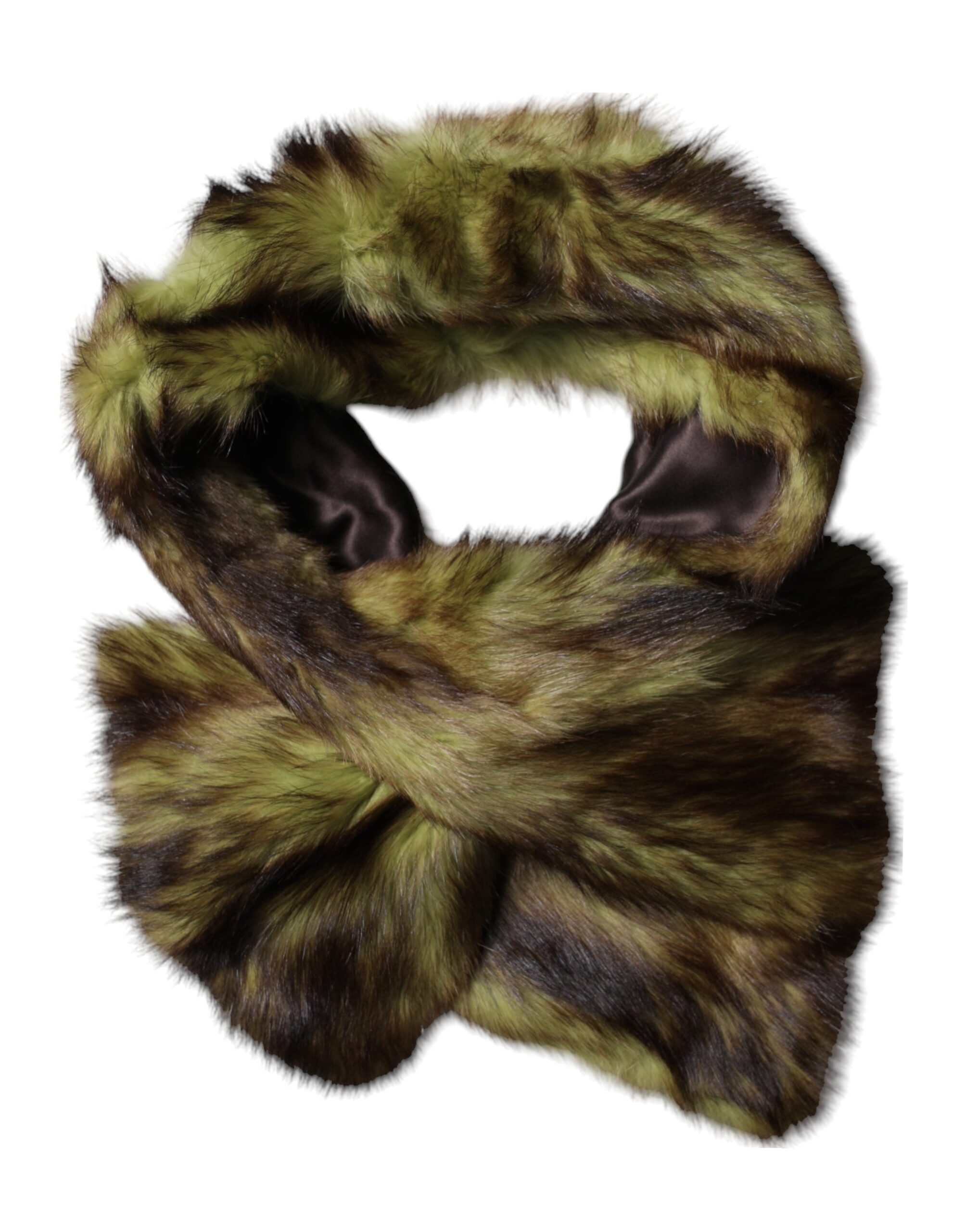 Dolce & Gabbana - Multicolor Fur Shawl Neck Wrap Cover Collar Scarf