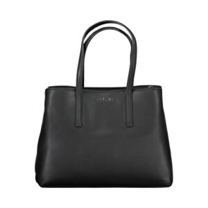 Black Polyester Women Handbag