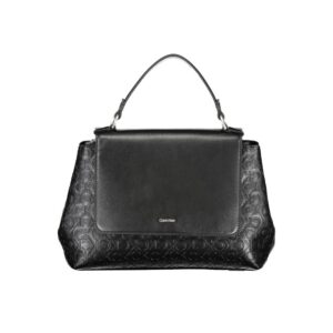 Black Polyester Women Handbag