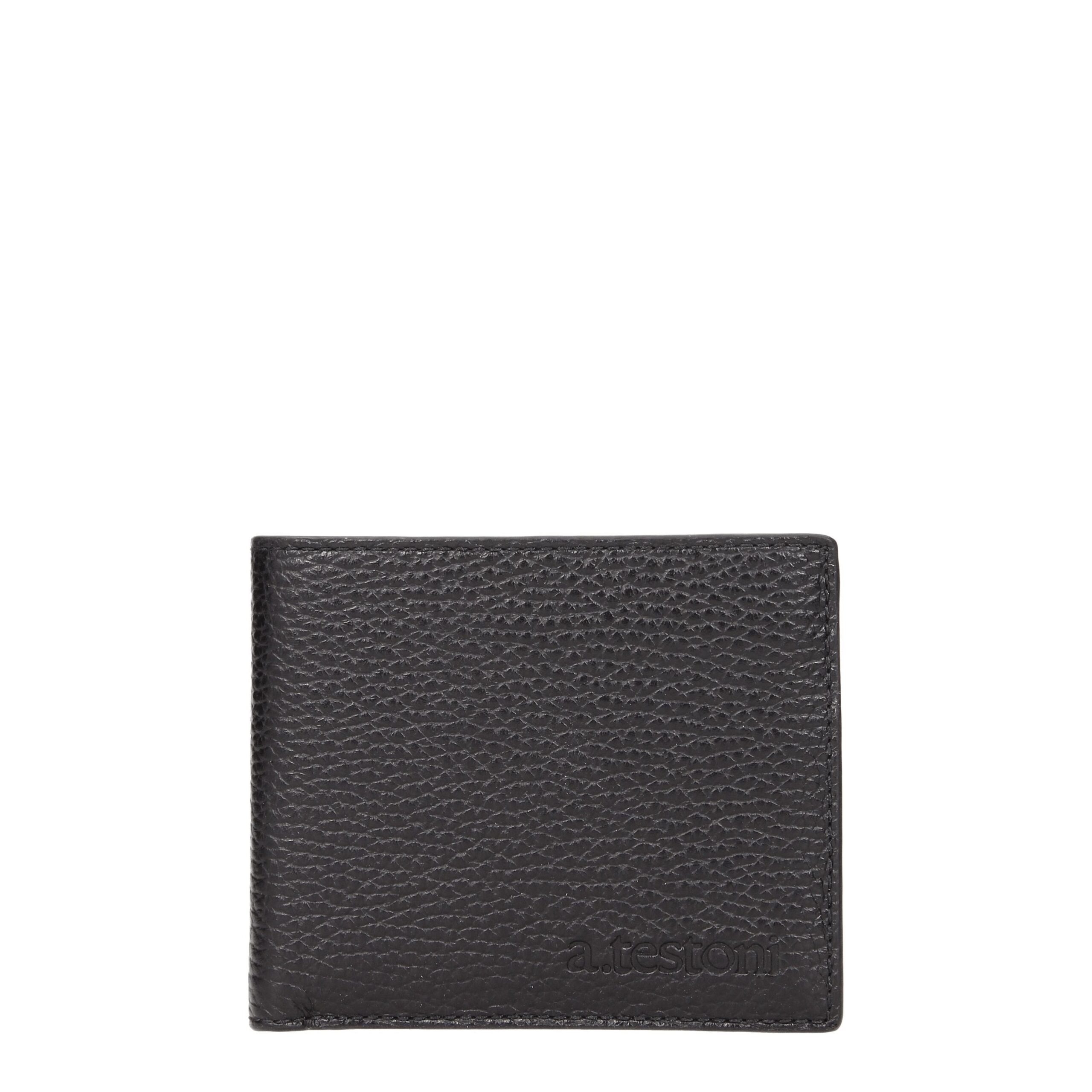 Testoni - Black Leather Wallets