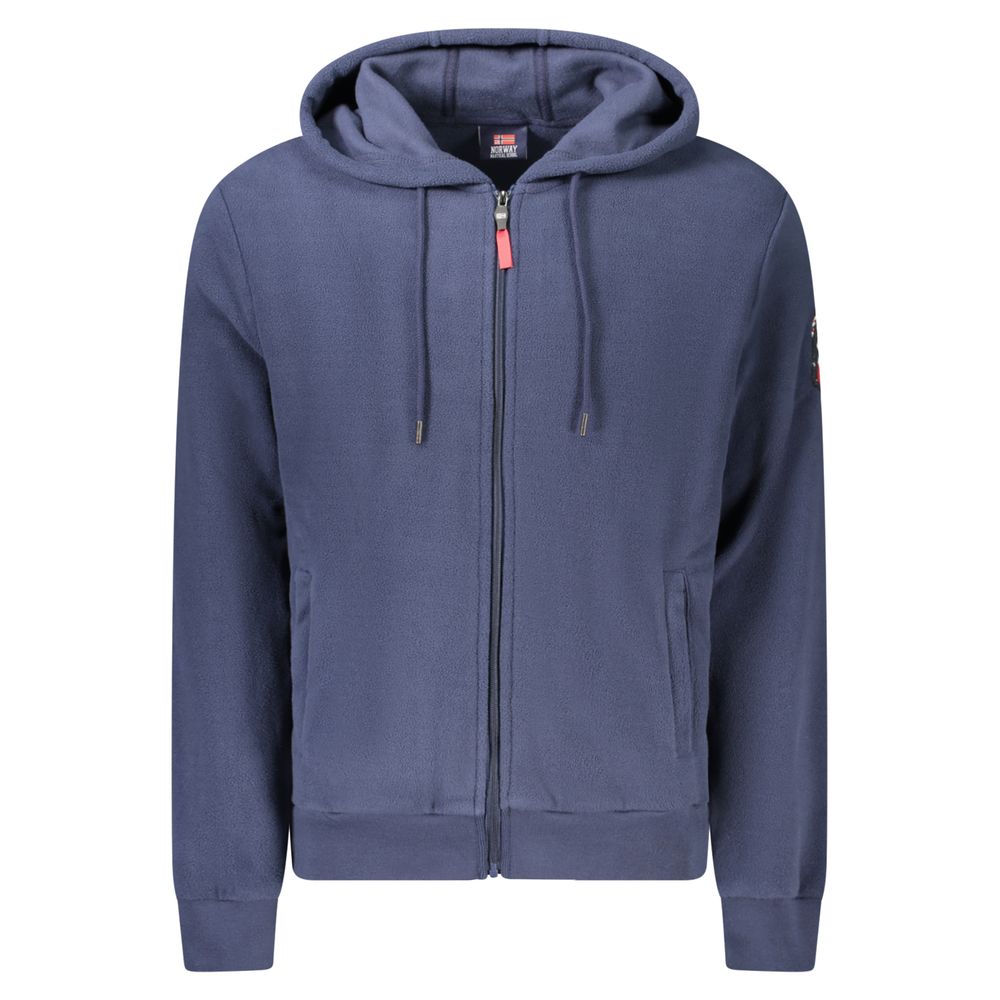 Norway 1963 - Blue Polyester Men’s Hooded Sweater