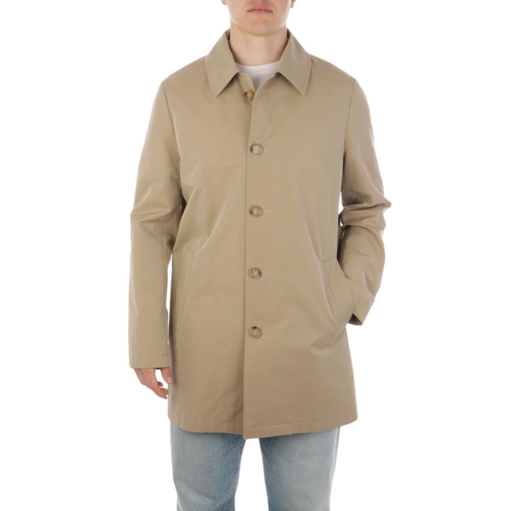 Aquascutum - Beige Cotton Men Trench Coat