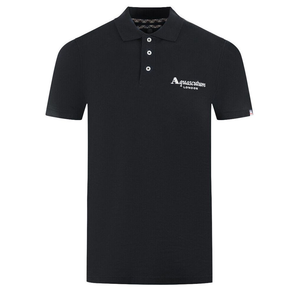 Aquascutum - Black Cotton Polo Shirt